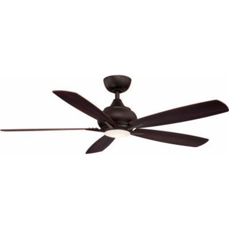 FANIMATION Doren - 52 inch - Dark Bronze with Reversible Cherry/Dark Walnut Blades and LED Light Kit FP8533DZ